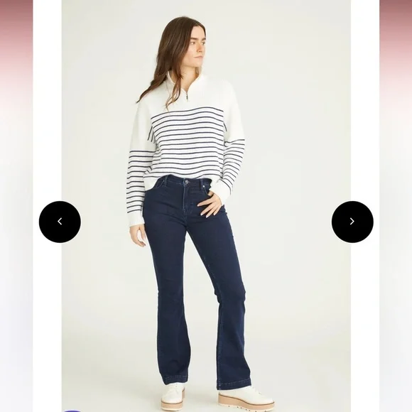 Vigoss Dark Blue Flare Jeans - Picture 2 of 5